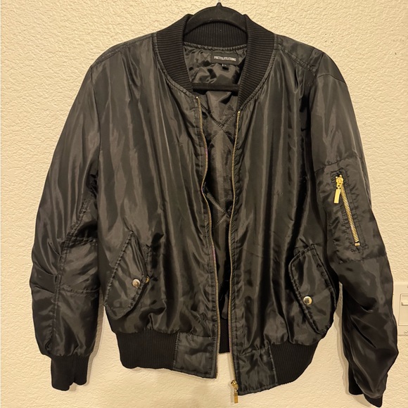 Black Bomber Jacket - Picture 3 of 4